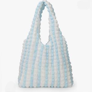 Puffer Tote Bag for Women Quilted Puffy Bubble Hobo Bag Cotton. Nwot